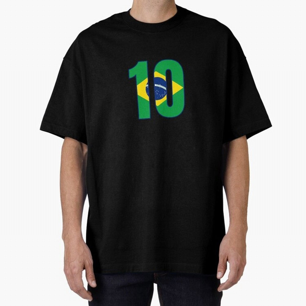 10 - Neymar JR - Brazil Flag Classic T-Shirt Keep the Legacy of FIFA World Cup 2026 with Haaland and Mbappe, Brazil, Portugal and Argentina Energy, Goal Celebration Energy, Supporter Heritage, Football Icons and Worldwide Tournament Joy; Created