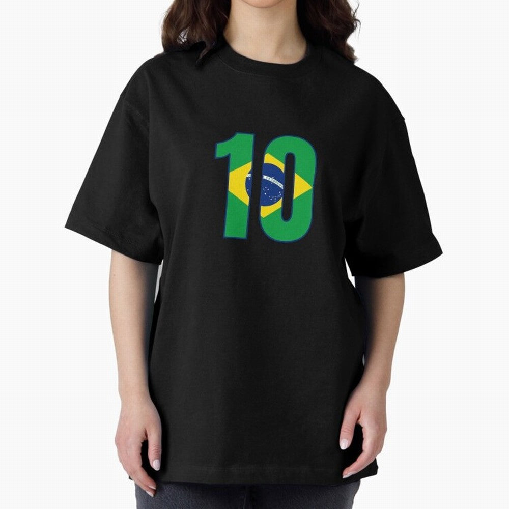 10 - Neymar JR - Brazil Flag Classic T-Shirt Keep the Legacy of FIFA World Cup 2026 with Haaland and Mbappe, Brazil, Portugal and Argentina Energy, Goal Celebration Energy, Supporter Heritage, Football Icons and Worldwide Tournament Joy; Created