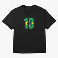 10 - Neymar JR - Brazil Flag Classic T-Shirt Keep the Legacy of FIFA World Cup 2026 with Haaland and Mbappe, Brazil, Portugal and Argentina Energy, Goal Celebration Energy, Supporter Heritage, Football Icons and Worldwide Tournament Joy; Created