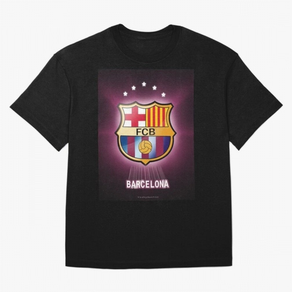 barcelona Oversized T-Shirt Cheer through Every Moment of FIFA World Cup 2026 USA Canada Mexico for Fans of Neymar, Haaland and Cristiano Ronaldo and Portugal, Bringing Supporter Pride, Iconic Celebrations, Legendary Names and Global Match Day