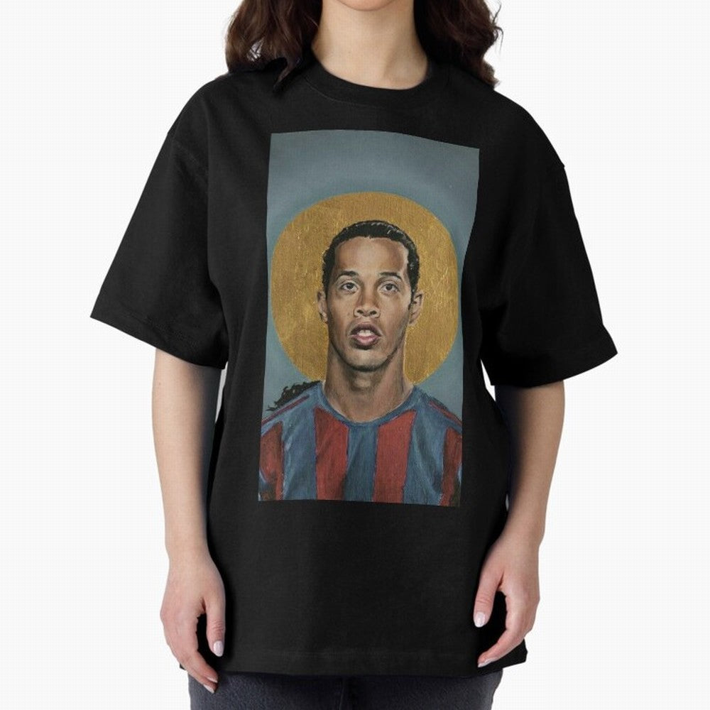 ronaldinho Oversized T-Shirt Celebrate the FIFA World Cup 2026 USA Canada Mexico Journey through Haaland and Mbappe Highlights, England, France and Netherlands Pride, Vintage Soccer Flavor, Modern Football Stars, National Flags and Final Night
