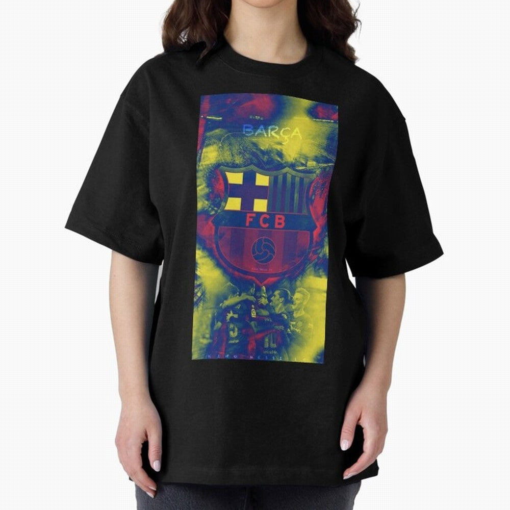 barcelona Oversized T-Shirt Fuel the Hype around Match Day Hype around FIFA World Cup 2026, Mbappe, England and Germany, Classic Soccer Heritage, Championship Pressure, Fan Loyalty and International Pride; Ideal for Passionate Fans Who Love