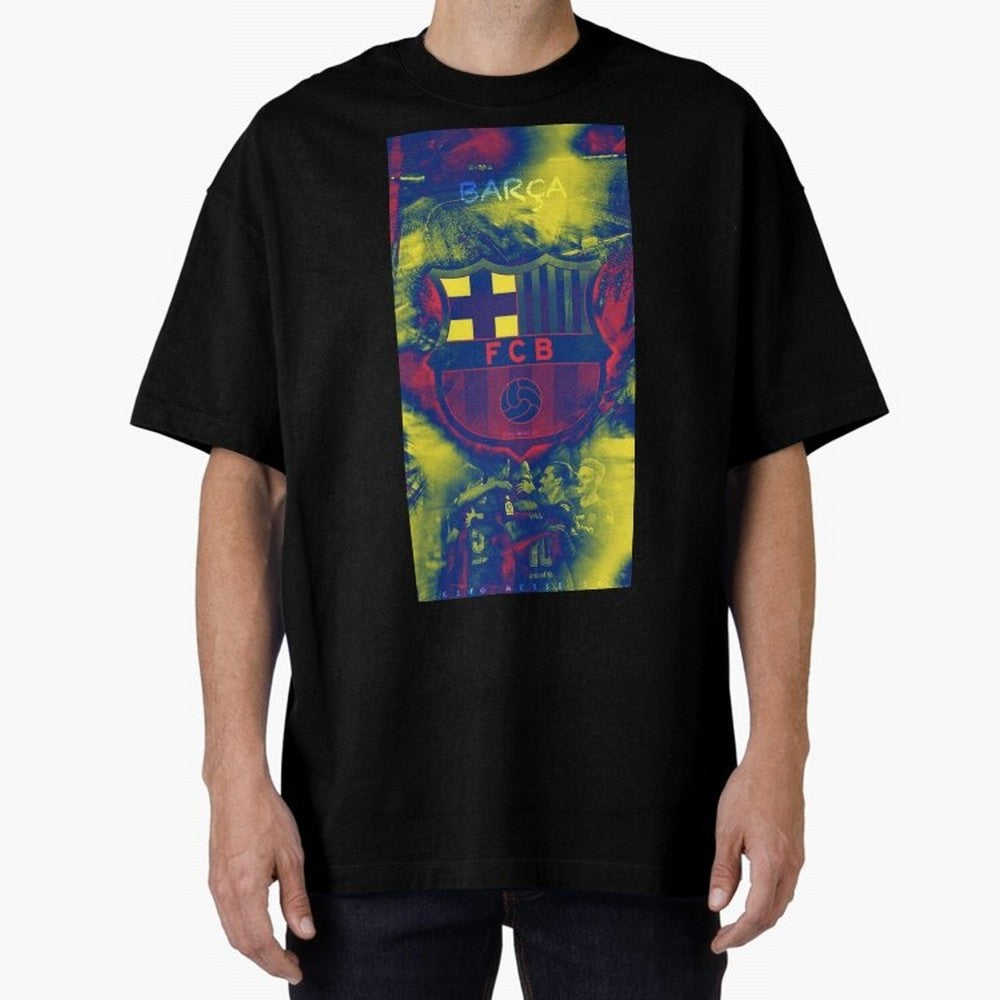 barcelona Oversized T-Shirt Fuel the Hype around Match Day Hype around FIFA World Cup 2026, Mbappe, England and Germany, Classic Soccer Heritage, Championship Pressure, Fan Loyalty and International Pride; Ideal for Passionate Fans Who Love