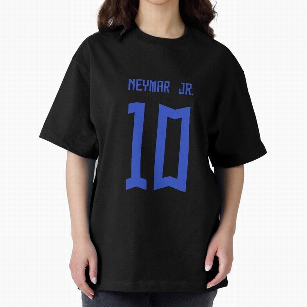 Neymar Jr Brazil White Jersey 2023 Oversized T-Shirt Bring Global Tournament Vibes to the FIFA World Cup 2026 Group Stage Journey through Cristiano Ronaldo Highlights, Spain and Netherlands Pride, Tournament Hype, Historic Matchups, Family Viewing