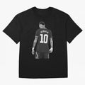 Neymar Jr Black and White Version Oversized T-Shirt Represent Global Football Passion for FIFA World Cup 2026 USA Canada Mexico, Filled with Messi and Cristiano Ronaldo, England and Germany, Goal Celebration Energy, Supporter Heritage, Football