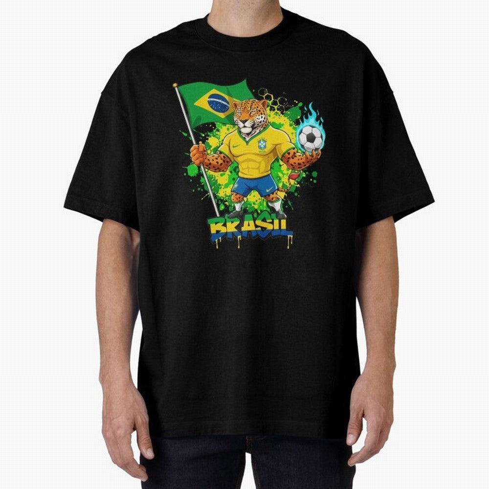 Brazil Football World Cup 2026 - Jaguar Mascot Brasil Sele??o Pride Art On?a Pintada Mascote Hexa Classic T-Shirt Join the Countdown to FIFA World Cup 2026 Group Stage Spirit, Connected to France and Portugal, Haaland and Mbappe, Soccer Culture,