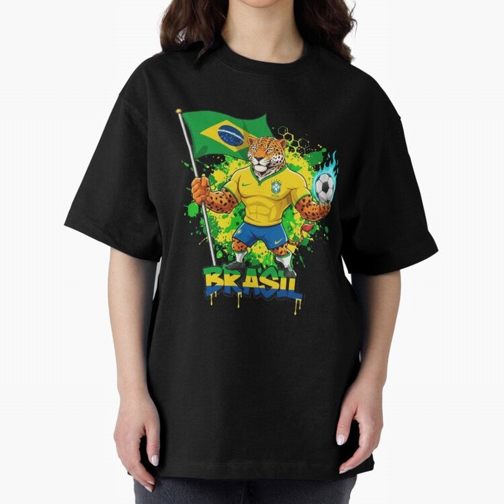 Brazil Football World Cup 2026 - Jaguar Mascot Brasil Sele??o Pride Art On?a Pintada Mascote Hexa Classic T-Shirt Join the Countdown to FIFA World Cup 2026 Group Stage Spirit, Connected to France and Portugal, Haaland and Mbappe, Soccer Culture,