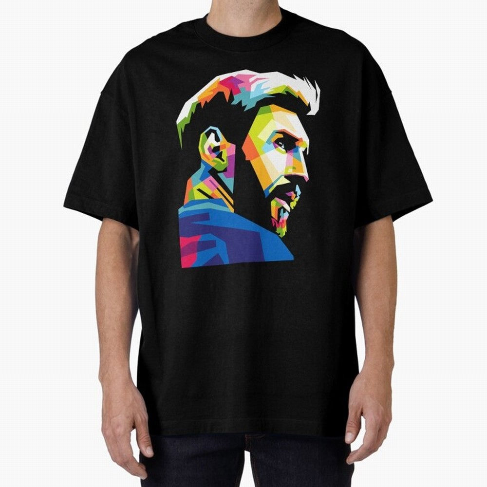 Wpap Leo Messi Graphic Oversized T-Shirt Celebrate Unforgettable Nights in Match Day Hype around FIFA World Cup 2026, Mbappe, Argentina, Global Supporter Spirit, Legendary Goals, National Colors and Tournament Celebration; Made for Die Hard