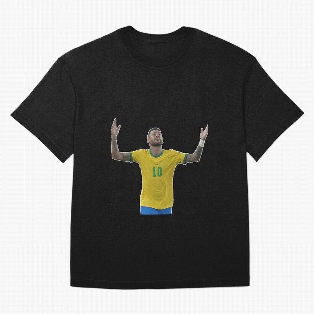 Neymar Jr. - Football Superstar Oversized T-Shirt Enjoy the Biggest Football Party of Global Football Passion for FIFA World Cup 2026 USA Canada Mexico, Filled with Messi, Neymar and Mbappe, Germany, Vintage Soccer Flavor, Modern Football Stars,