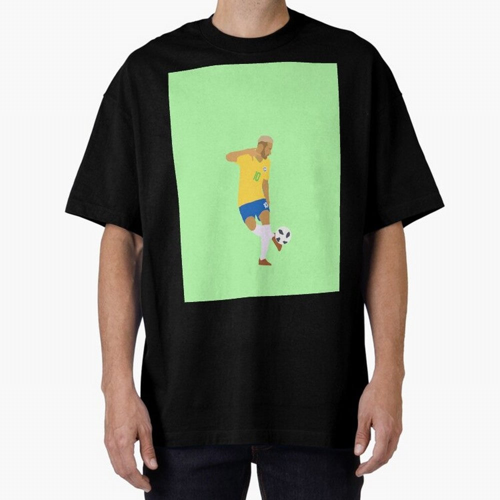 Neymar Brazil Football Control Skills Graphic T-Shirt Remember Iconic Moments from Match Day Hype around FIFA World Cup 2026 USA Canada Mexico, CR7 and Messi, France and Portugal, Stadium Memories, Football Loyalty, International Chants and