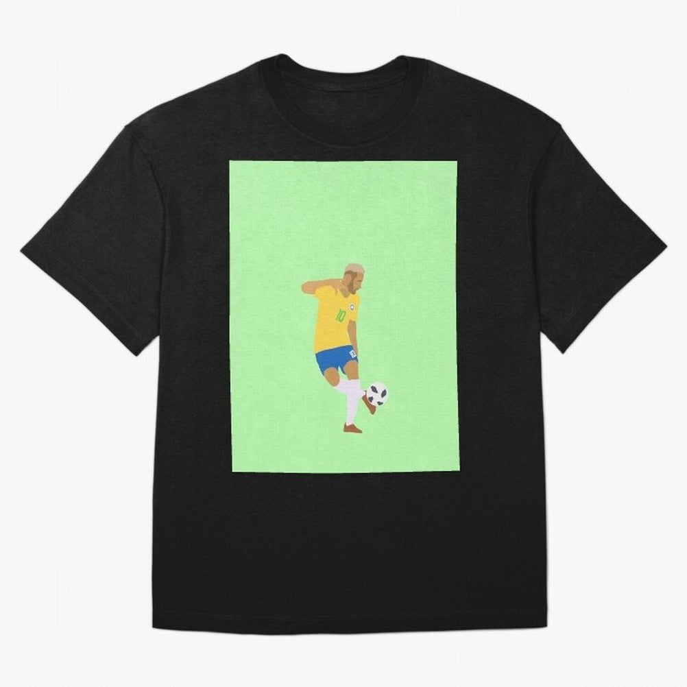Neymar Brazil Football Control Skills Graphic T-Shirt Remember Iconic Moments from Match Day Hype around FIFA World Cup 2026 USA Canada Mexico, CR7 and Messi, France and Portugal, Stadium Memories, Football Loyalty, International Chants and