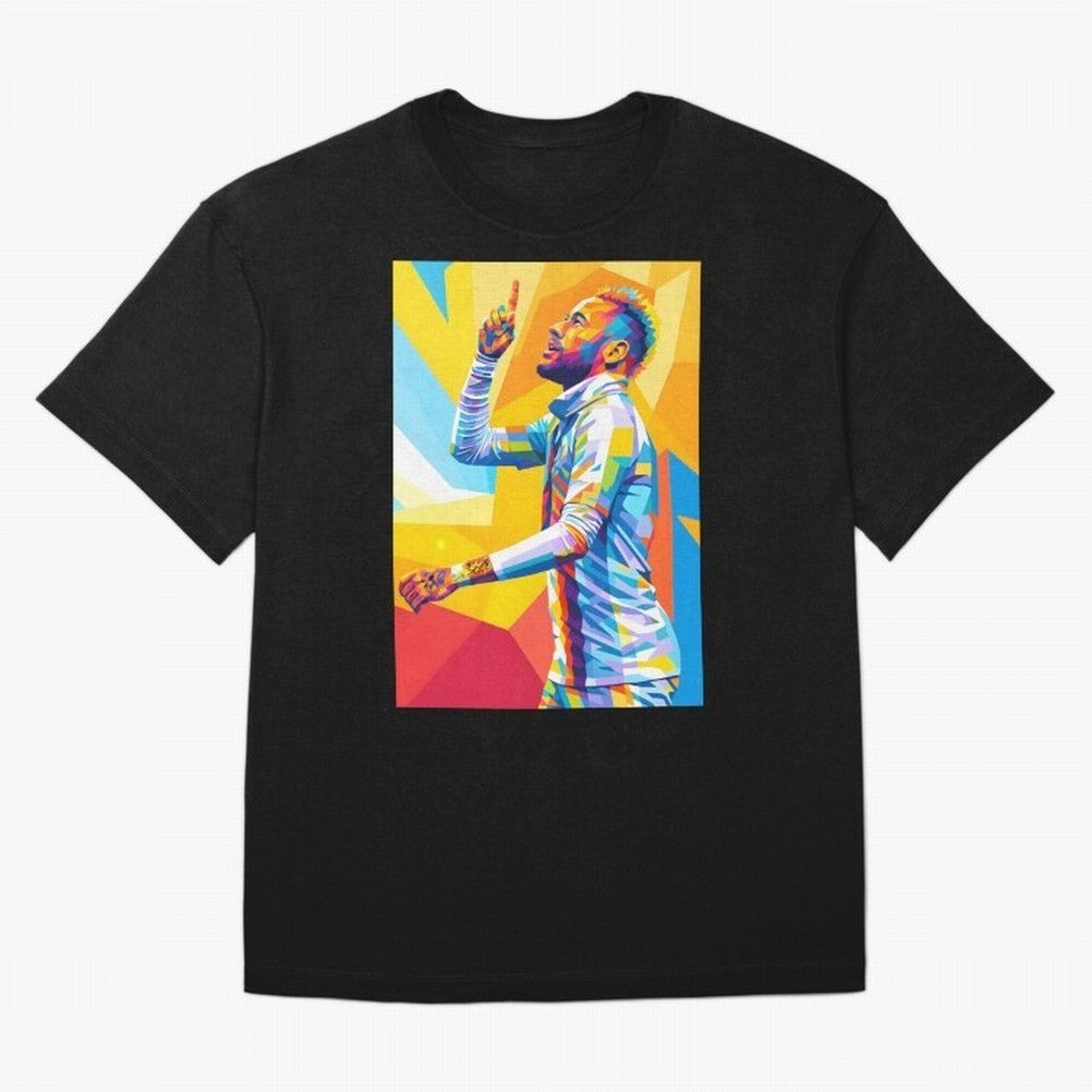 Neymar Pop Art Oversized T-Shirt Back the Journey through Match Day Hype around FIFA World Cup 2026 USA Canada Mexico, CR7, Brazil, Stadium Chants, National Pride, Trophy Dreams and Unforgettable Football Memories; Perfect for People Who Love