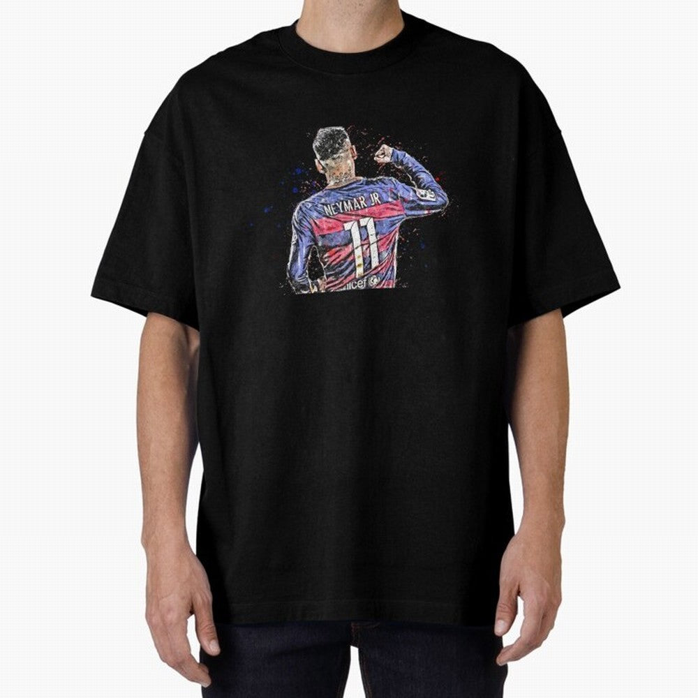 Neymar Neymar Oversized T-Shirt Honor Football Greatness during FIFA World Cup 2026 USA Canada Mexico for Fans of CR7 and Messi and England, Bringing Match Day Excitement, Supporter Culture, Golden Goals and Global Football Passion; Ideal for Fans