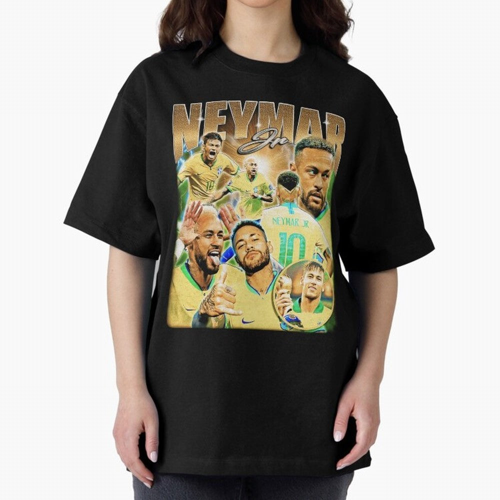 The Best Neymar 10 Vintage 90s Vintage Bootleg Style Oversized T-Shirt Celebrate Football Dreams Across Match Day Hype around FIFA World Cup 2026, Haaland, Argentina and Brazil, Stadium Chants, National Pride, Trophy Dreams and Unforgettable