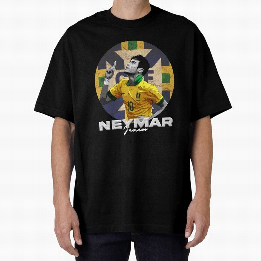 Neymar Junior Oversized T-Shirt Relive the Noise and Pride of FIFA World Cup 2026 USA Canada Mexico for Fans of Cristiano Ronaldo and Spain, Bringing Championship Spirit, Famous Goals, Roaring Crowds and International Football Unity; Made for Die