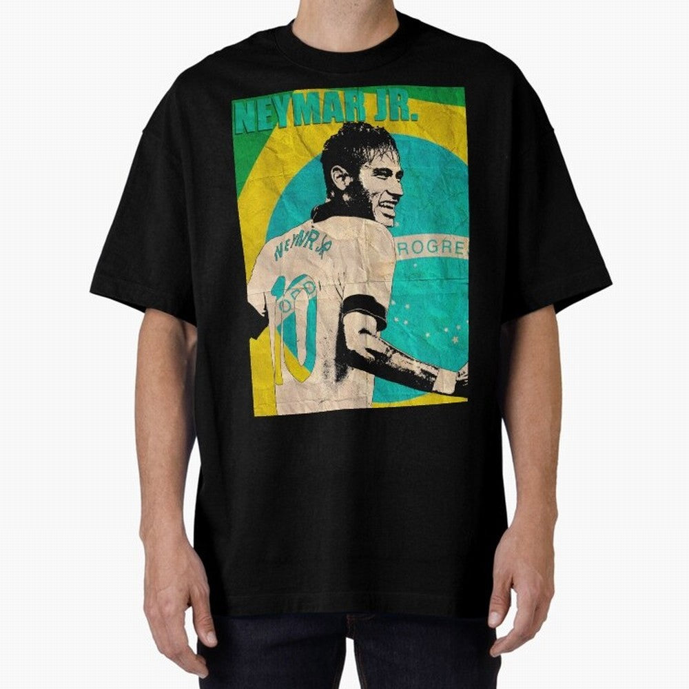 Neymar Oversized T-Shirt Celebrate the Next Chapter of FIFA World Cup 2026 USA Canada Mexico Inspired by Messi, Neymar and Mbappe, Argentina, France and Brazil Energy, Sports Nostalgia, International Competition, Famous Players and Unforgettable