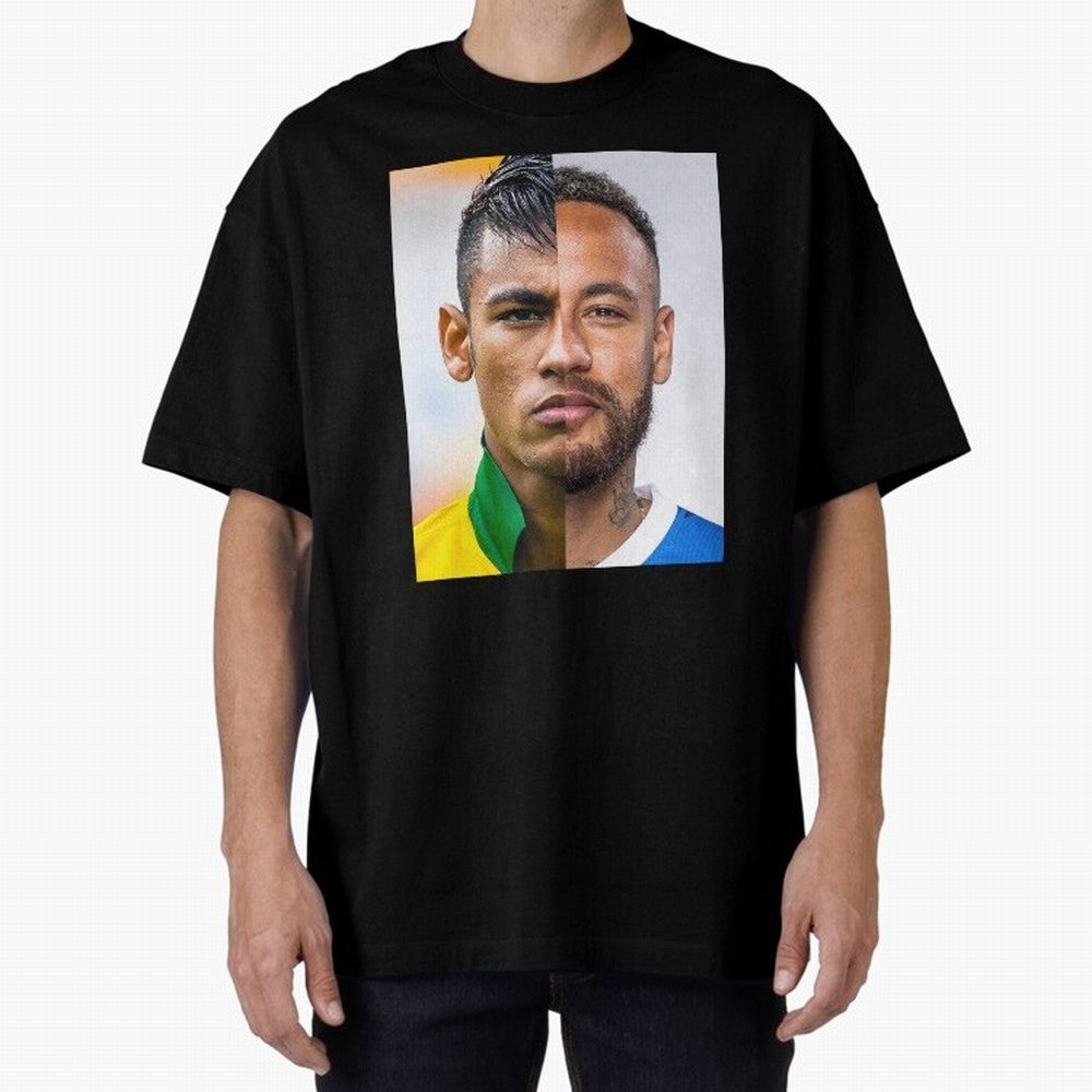 Neymar Oversized T-Shirt Stand Proud for FIFA World Cup 2026 Inspired by Cristiano Ronaldo, Argentina, France and Brazil Energy, Goal Celebration Energy, Supporter Heritage, Football Icons and Worldwide Tournament Joy; Perfect for Supporters Who