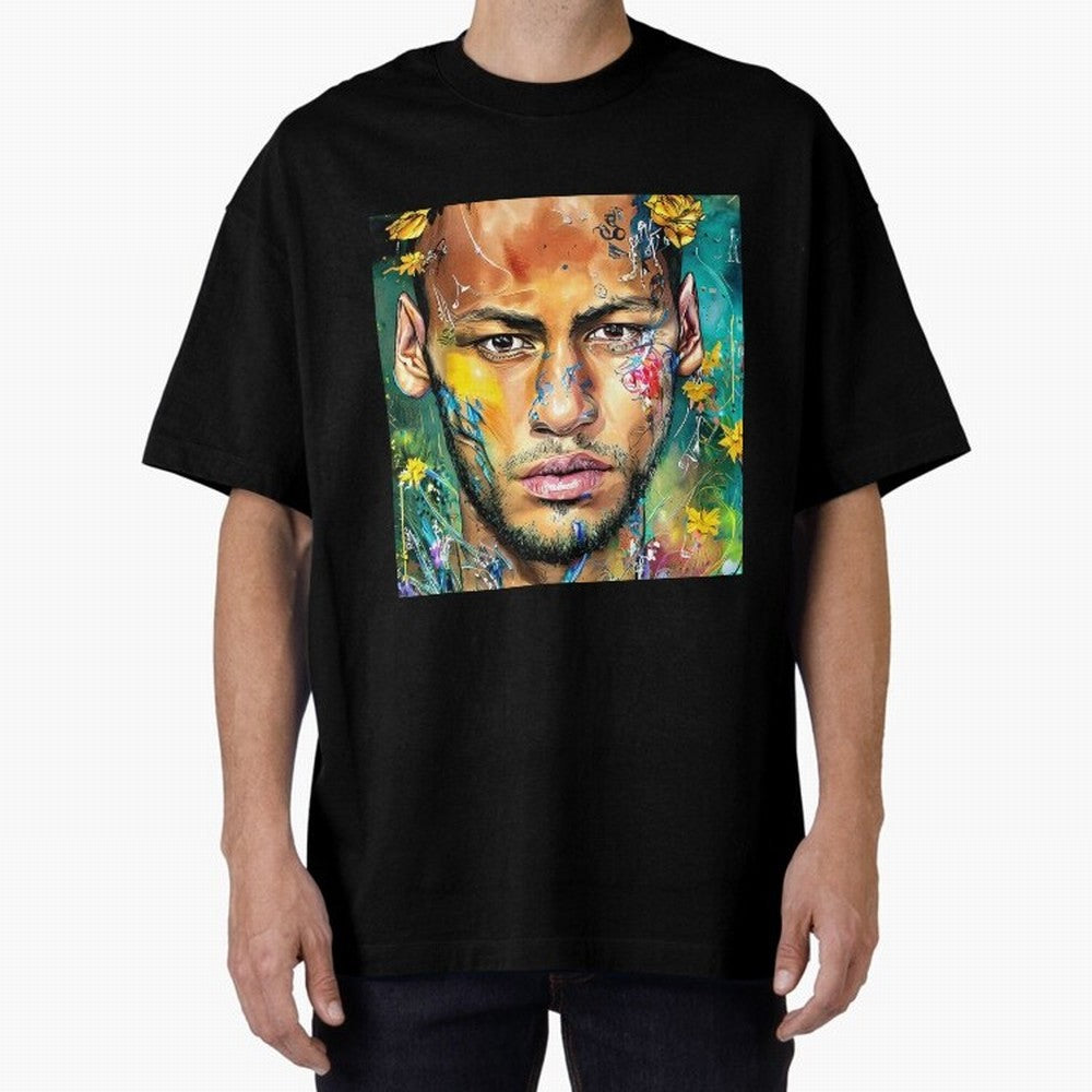 Neymar Oversized T-Shirt Keep the Match Day Mood of FIFA World Cup 2026 USA Canada Mexico for Fans of Haaland and Brazil, Portugal and Argentina, Bringing Match Day Excitement, Supporter Culture, Golden Goals and Global Football Passion; Great for