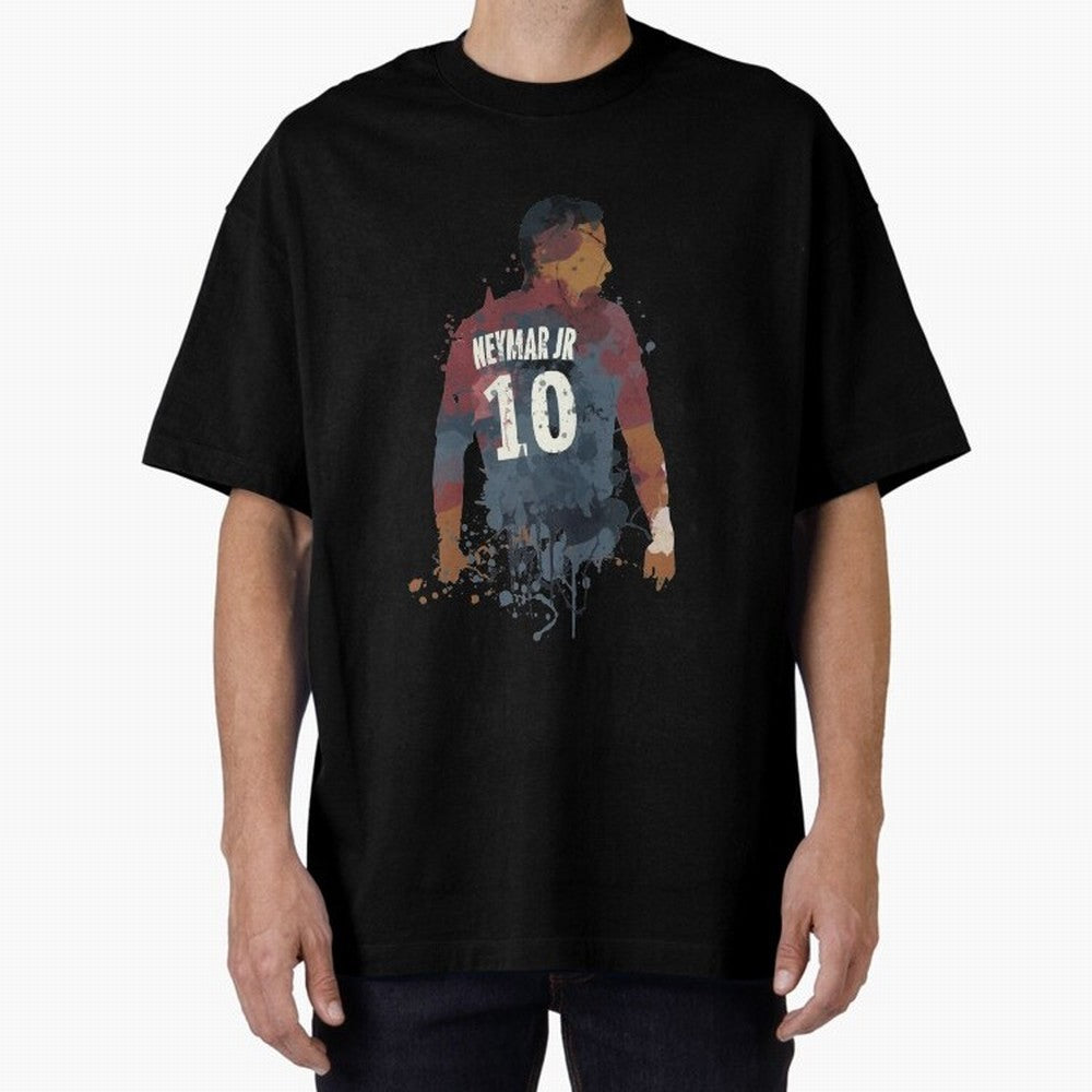 Neymar Brazilian Legend Art Oversized T-Shirt Relive FIFA World Cup 2026 Group Stage for Fans of Messi and Portugal, Bringing Worldwide Fan Energy, Dramatic Goals, Stadium Lights and Championship Celebrations; Great for Watch Parties, Sports Bars,