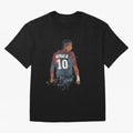 Neymar Brazilian Legend Art Oversized T-Shirt Relive FIFA World Cup 2026 Group Stage for Fans of Messi and Portugal, Bringing Worldwide Fan Energy, Dramatic Goals, Stadium Lights and Championship Celebrations; Great for Watch Parties, Sports Bars,