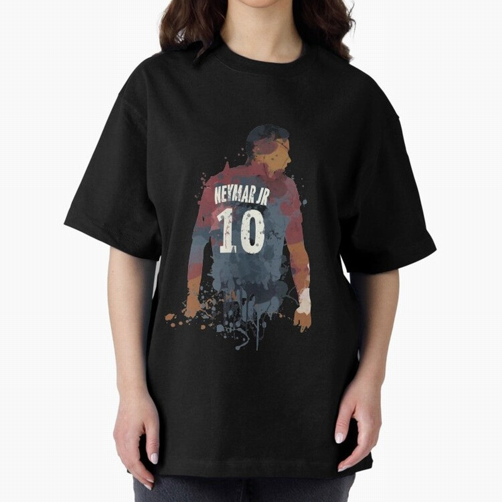 Neymar Brazilian Legend Art Oversized T-Shirt Relive FIFA World Cup 2026 Group Stage for Fans of Messi and Portugal, Bringing Worldwide Fan Energy, Dramatic Goals, Stadium Lights and Championship Celebrations; Great for Watch Parties, Sports Bars,