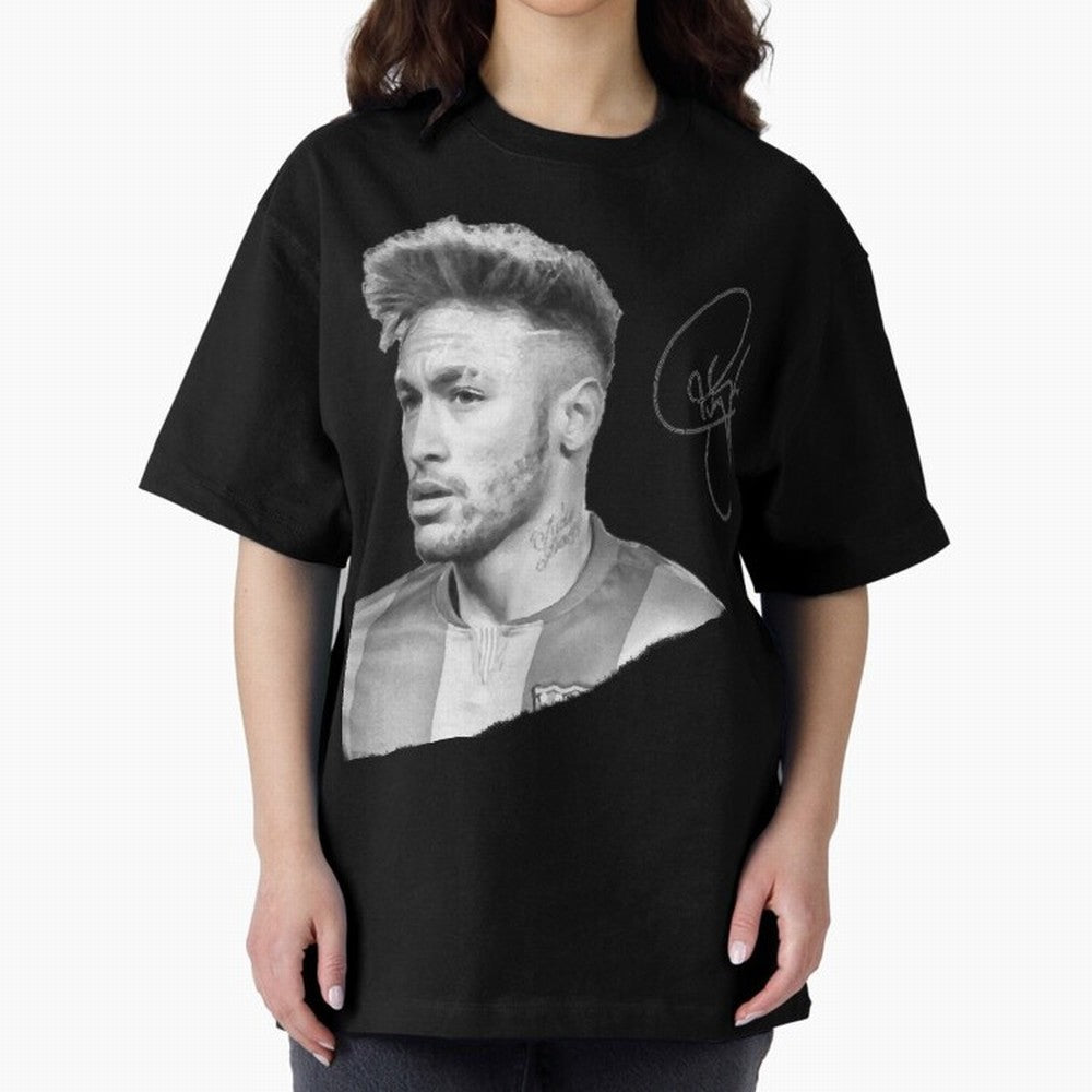 Neymar in black & white with signature Classic T-Shirt Bring Retro Soccer Energy to FIFA World Cup 2026 Group Stage Spirit, Capturing England, Neymar, Classic Soccer Heritage, Championship Pressure, Fan Loyalty and International Pride; Great for