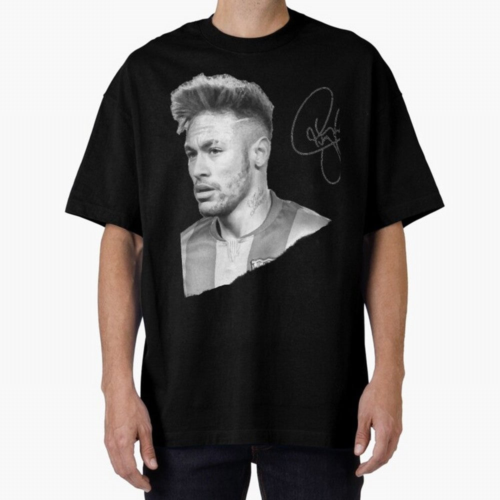 Neymar in black & white with signature Classic T-Shirt Bring Retro Soccer Energy to FIFA World Cup 2026 Group Stage Spirit, Capturing England, Neymar, Classic Soccer Heritage, Championship Pressure, Fan Loyalty and International Pride; Great for