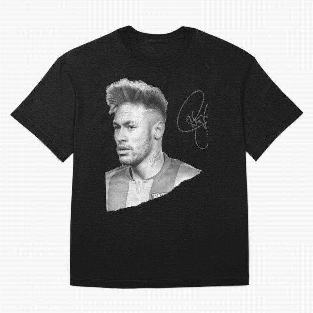 Neymar in black & white with signature Classic T-Shirt Bring Retro Soccer Energy to FIFA World Cup 2026 Group Stage Spirit, Capturing England, Neymar, Classic Soccer Heritage, Championship Pressure, Fan Loyalty and International Pride; Great for