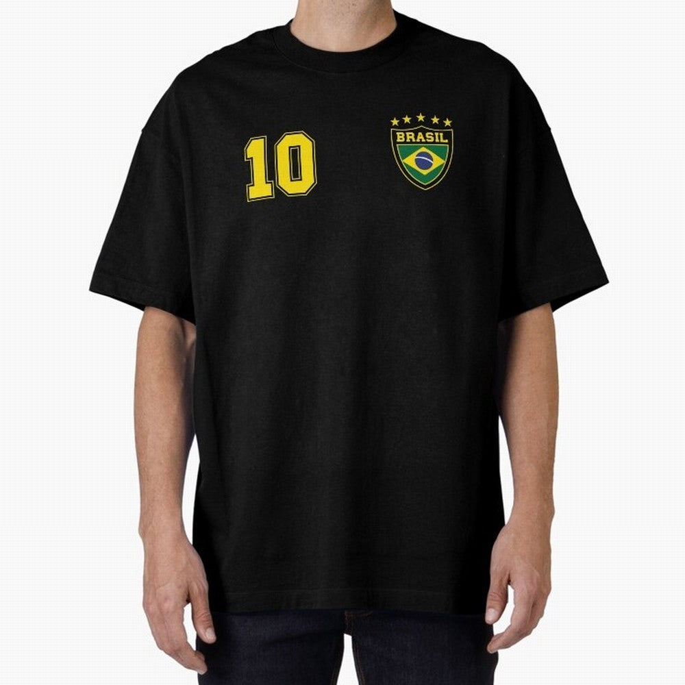 Classic Brasil Soccer No. 10 Brazil World Jersey Cup T Shirt Essential T-Shirt Showcase FIFA World Cup 2026 Spirit, Driven by Argentina and Brazil, Neymar, Haaland and Cristiano Ronaldo, Sports Nostalgia, International Competition, Famous Players