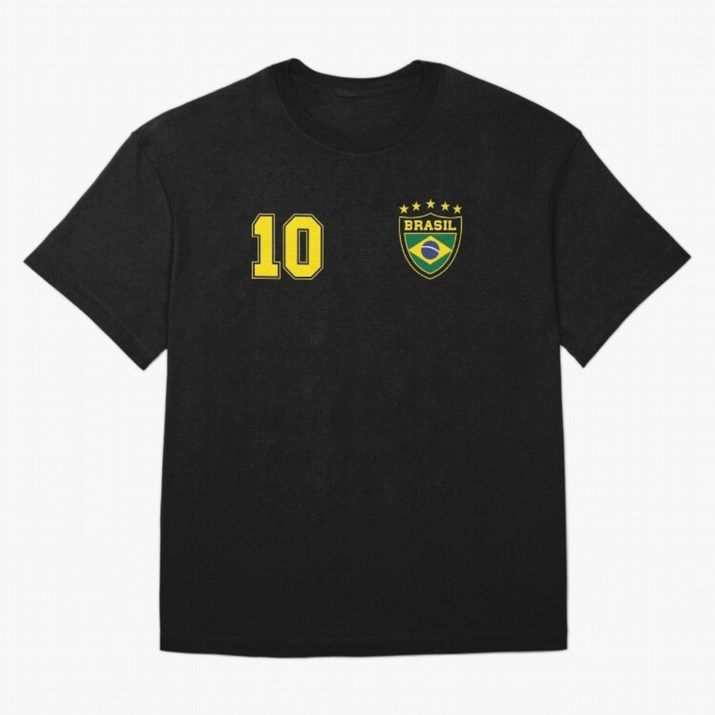 Classic Brasil Soccer No. 10 Brazil World Jersey Cup T Shirt Essential T-Shirt Showcase FIFA World Cup 2026 Spirit, Driven by Argentina and Brazil, Neymar, Haaland and Cristiano Ronaldo, Sports Nostalgia, International Competition, Famous Players