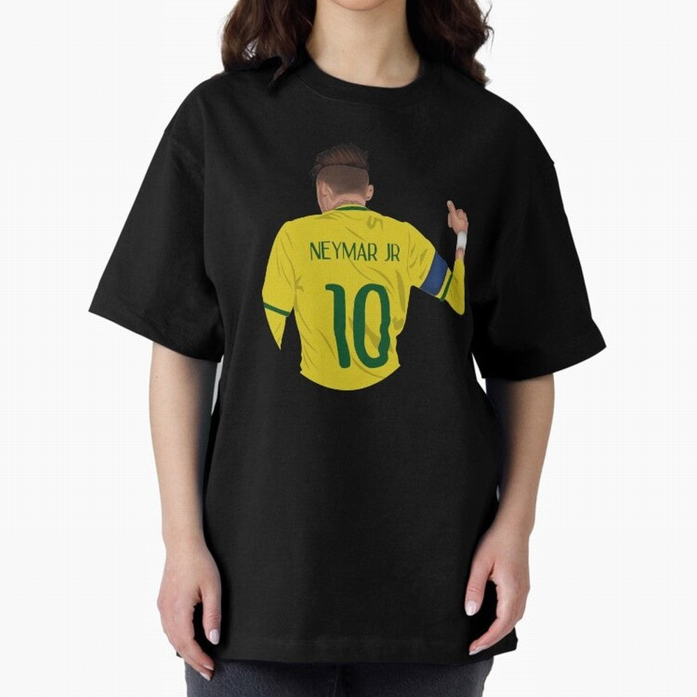 Neymar Junior Oversized T-Shirt Follow Every Goal of FIFA World Cup 2026 Group Stage for Fans of Haaland and Mbappe and Brazil, Portugal and Argentina, Bringing Goal Celebration Energy, Supporter Heritage, Football Icons and Worldwide Tournament
