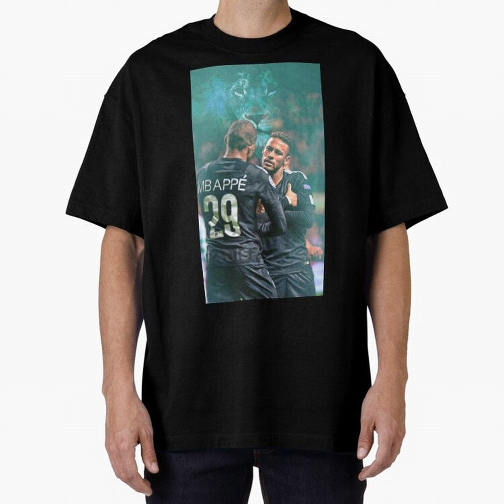 Art Neymar Wallpaper Oversized T-Shirt Honor the Beautiful Game during FIFA World Cup 2026 Driven by CR7 and Messi, Netherlands Energy, Championship Spirit, Famous Goals, Roaring Crowds and International Football Unity; Great for Supporters Who