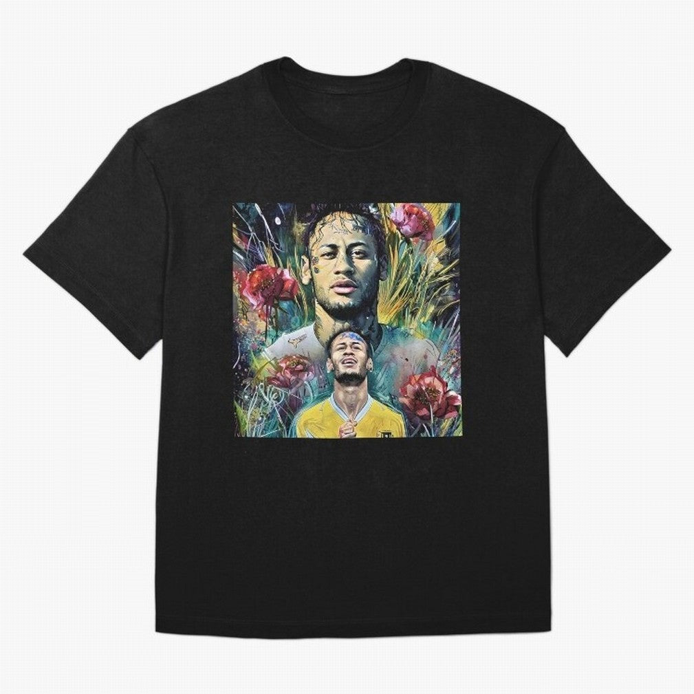 Double Neymar Classic T-Shirt Celebrate Rivalries and Pride in Match Day Hype around FIFA World Cup 2026 Group Stage, Messi, Netherlands, Vintage Soccer Flavor, Modern Football Stars, National Flags and Final Night Emotion; Perfect for Supporters