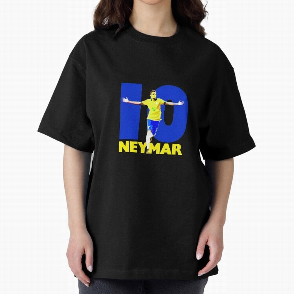 Neymar 10 Oversized T-Shirt Celebrate Rivalries and Pride in FIFA World Cup 2026 Group Stage Filled with Messi, CR7 and Mbappe, Brazil Energy, Stadium Chants, National Pride, Trophy Dreams and Unforgettable Football Memories; Great for Supporters