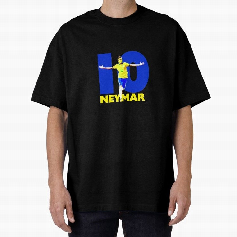 Neymar 10 Oversized T-Shirt Celebrate Rivalries and Pride in FIFA World Cup 2026 Group Stage Filled with Messi, CR7 and Mbappe, Brazil Energy, Stadium Chants, National Pride, Trophy Dreams and Unforgettable Football Memories; Great for Supporters