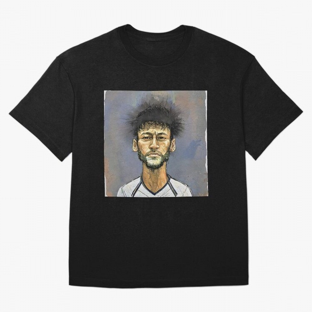 Portrait of neymar Oversized T-Shirt Celebrate Global Passion for FIFA World Cup 2026 Filled with Haaland, Portugal, Spain and Germany Energy, Global Supporter Spirit, Legendary Goals, National Colors and Tournament Celebration; Ideal for Fans Who
