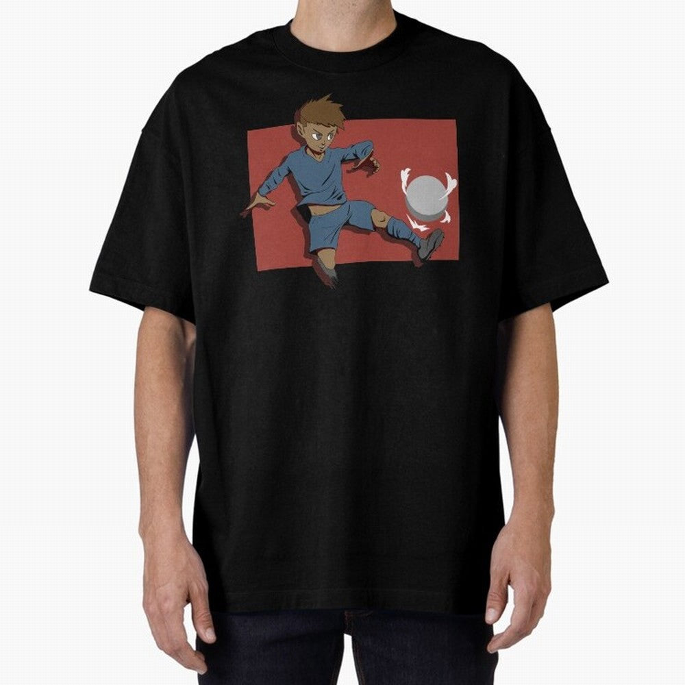 Footballer in action Oversized T-Shirt Wear the Spirit of Global Football Passion for FIFA World Cup 2026 Group Stage, Inspired by Haaland, Spain, Supporter Pride, Iconic Celebrations, Legendary Names and Global Match Day Energy; Ideal for Football