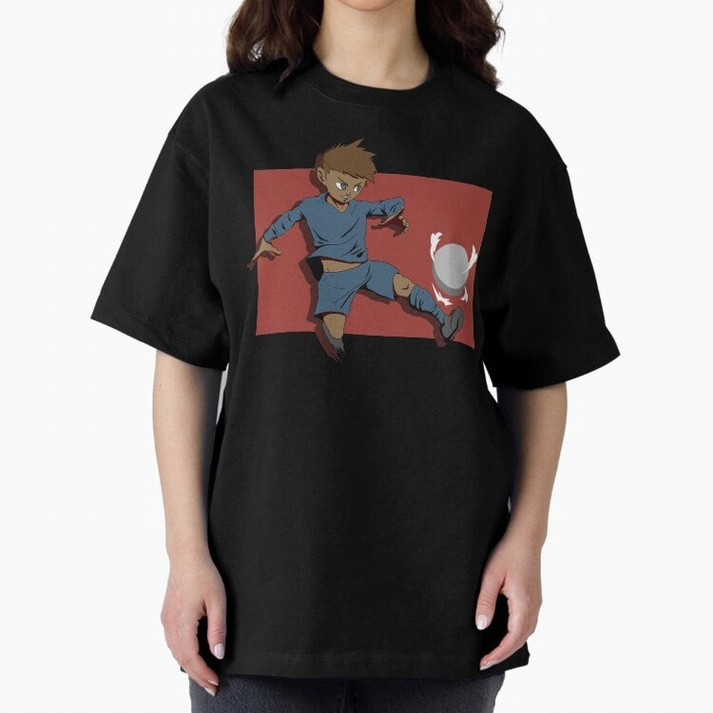 Footballer in action Oversized T-Shirt Wear the Spirit of Global Football Passion for FIFA World Cup 2026 Group Stage, Inspired by Haaland, Spain, Supporter Pride, Iconic Celebrations, Legendary Names and Global Match Day Energy; Ideal for Football
