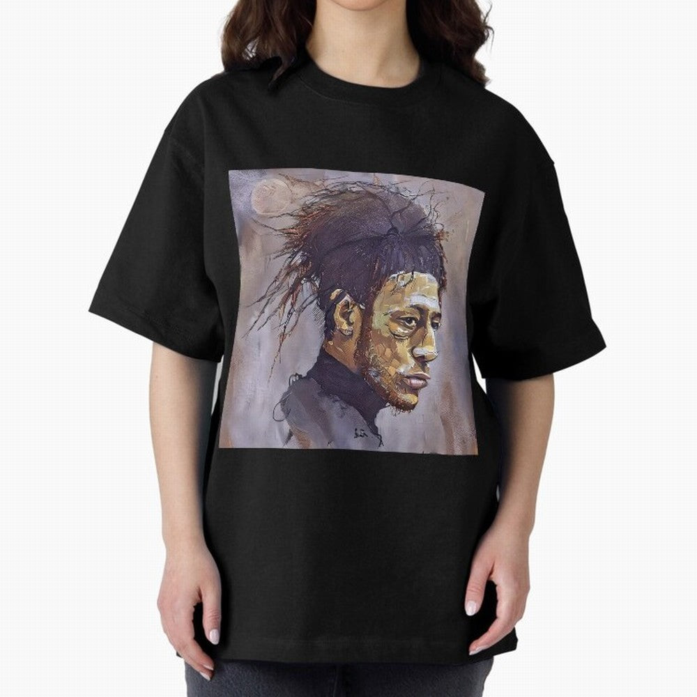 sketch of Neymar Oversized T-Shirt Celebrate the Biggest Stage of the FIFA World Cup 2026 Journey through Haaland and Mbappe Highlights, Portugal Pride, Goal Celebration Energy, Supporter Heritage, Football Icons and Worldwide Tournament Joy; Great