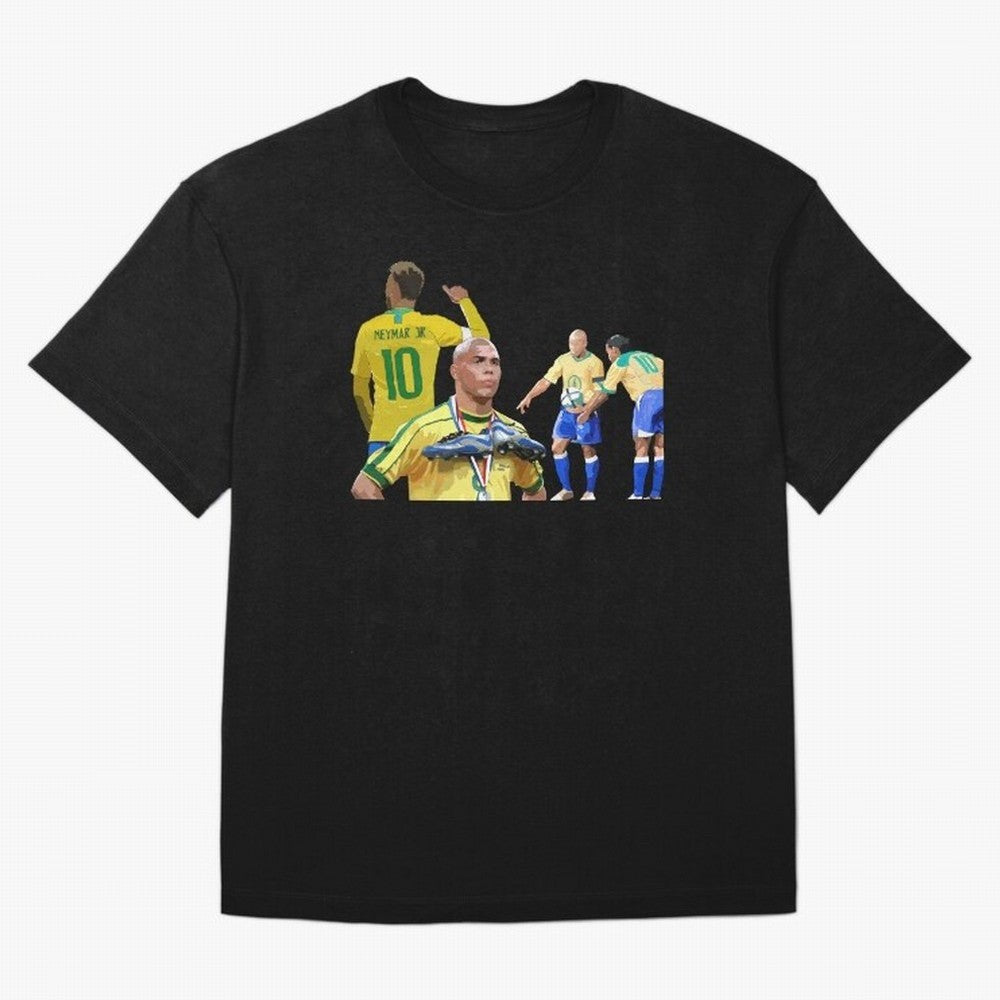 Brazilian Icons Oversized T-Shirt Show Your Love for FIFA World Cup 2026 Group Stage Featuring Cristiano Ronaldo, Argentina, France and Brazil Energy, Sports Nostalgia, International Competition, Famous Players and Unforgettable Victories; Perfect