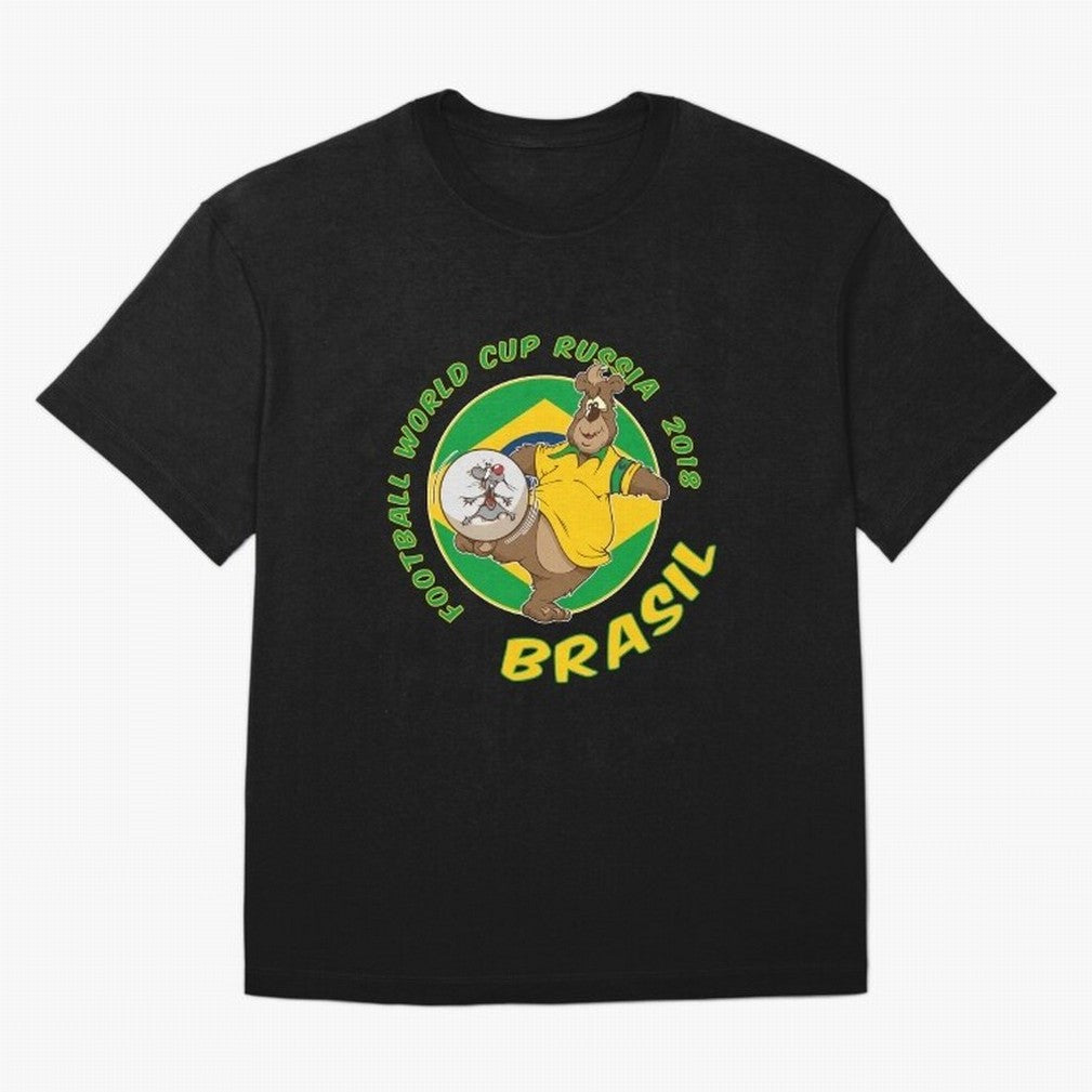 Football Russia 2018 World Cup Brazil T shirts and Merchandise Oversized T-Shirt Capture the FIFA World Cup 2026 Journey through Messi, CR7 and Mbappe Highlights, Brazil Pride, Retro Football Energy, Iconic Rivalries, Trophy Chase Drama and Stadium