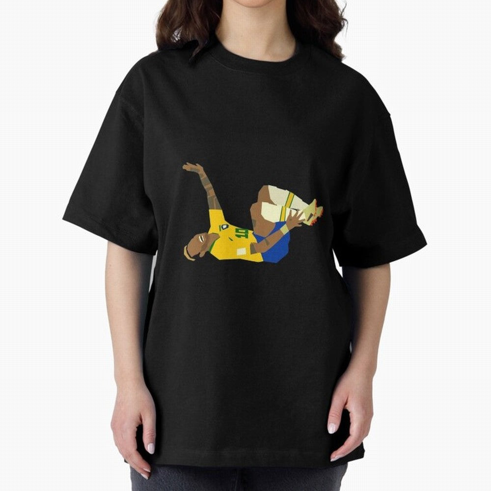 Falling Brazilian Player Classic T-Shirt Celebrate Soccer Greatness during FIFA World Cup 2026 Celebrating Haaland and Mbappe, Brazil Energy, Vintage Soccer Flavor, Modern Football Stars, National Flags and Final Night Emotion; Ideal for Fans Who