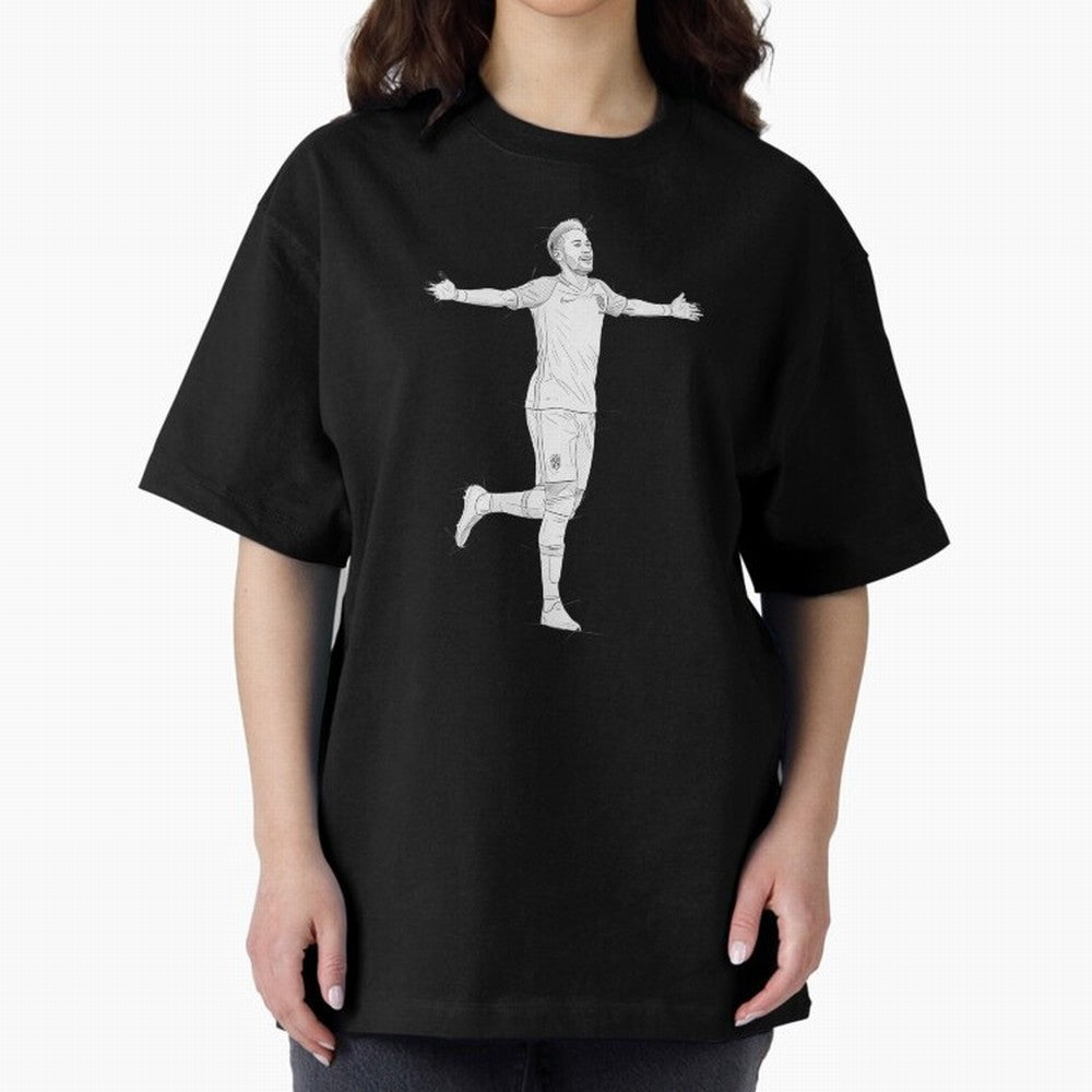 Neymar Joga Bonito Oversized T-Shirt Live the Energy of Global Football Passion for FIFA World Cup 2026 Group Stage, with Mbappe and Neymar, Argentina, Fan Favorite Moments, National Team Passion, Big Match Drama and Soccer History; Perfect for