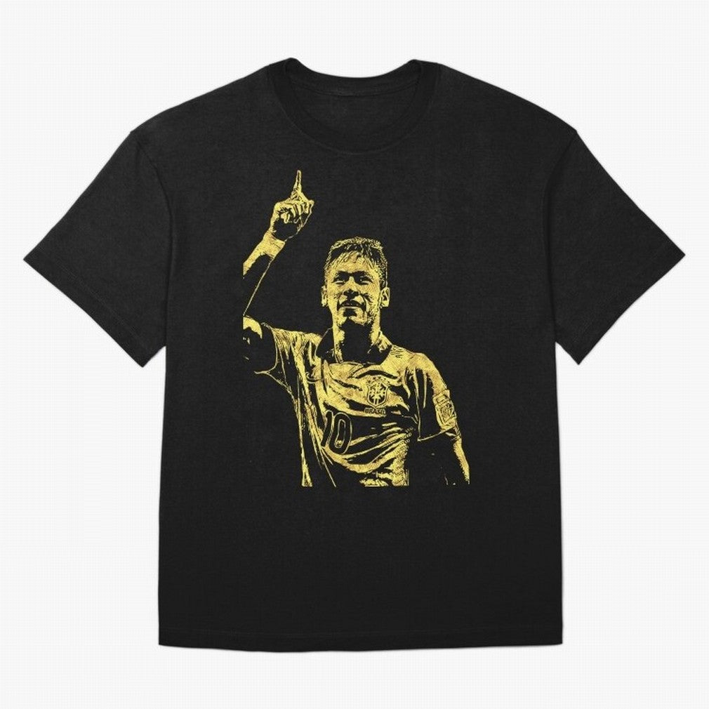 Neymar Fan Art Oversized T-Shirt Celebrate Fan Culture around FIFA World Cup 2026 USA Canada Mexico for Fans of Cristiano Ronaldo and France, Bringing Match Day Excitement, Supporter Culture, Golden Goals and Global Football Passion; Created for