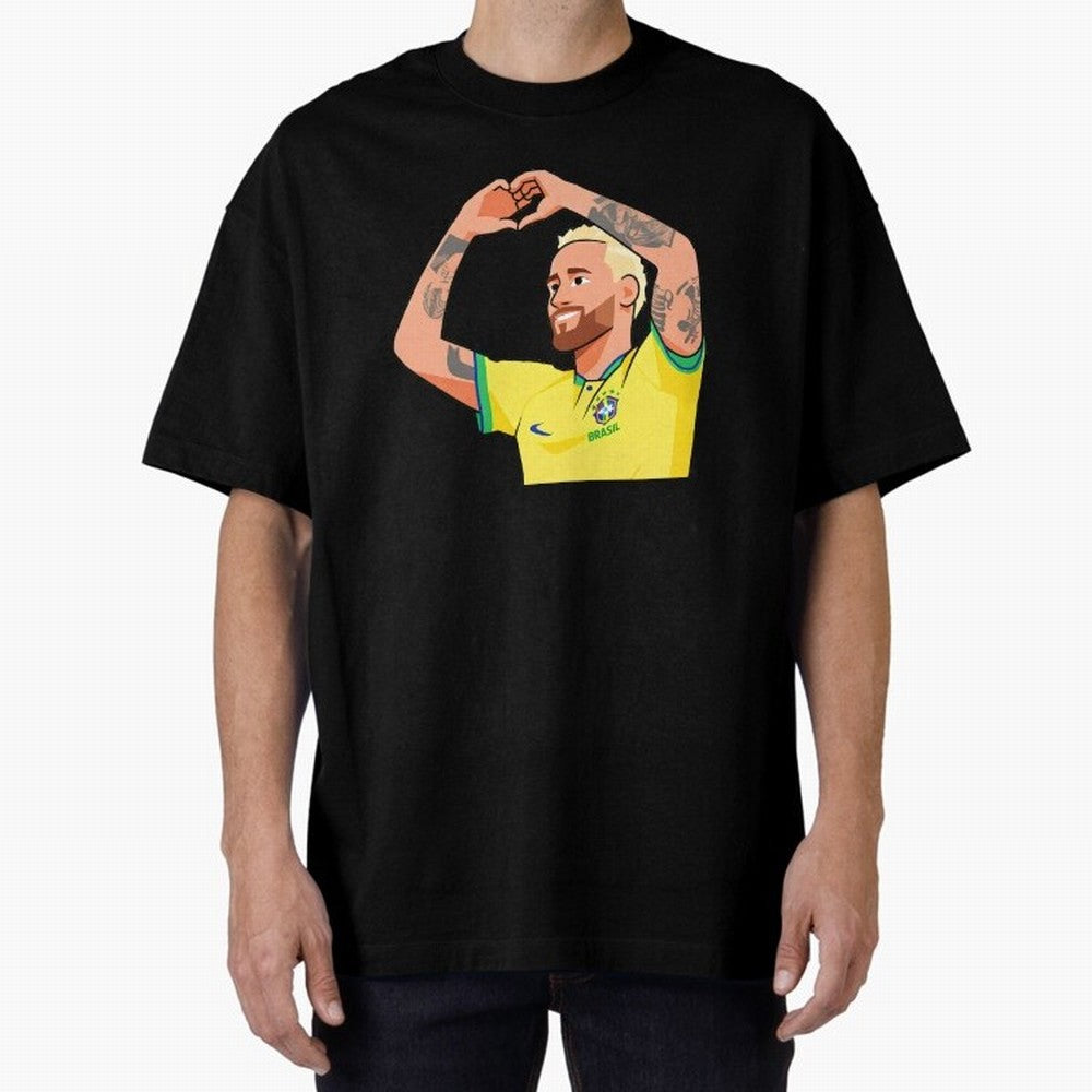 World Cup Neymar Oversized T-Shirt Fuel FIFA World Cup 2026 USA Canada Mexico Spirit, Celebrating France, Mbappe, Classic Soccer Heritage, Championship Pressure, Fan Loyalty and International Pride; Perfect for People Who Love Argentina, Brazil,