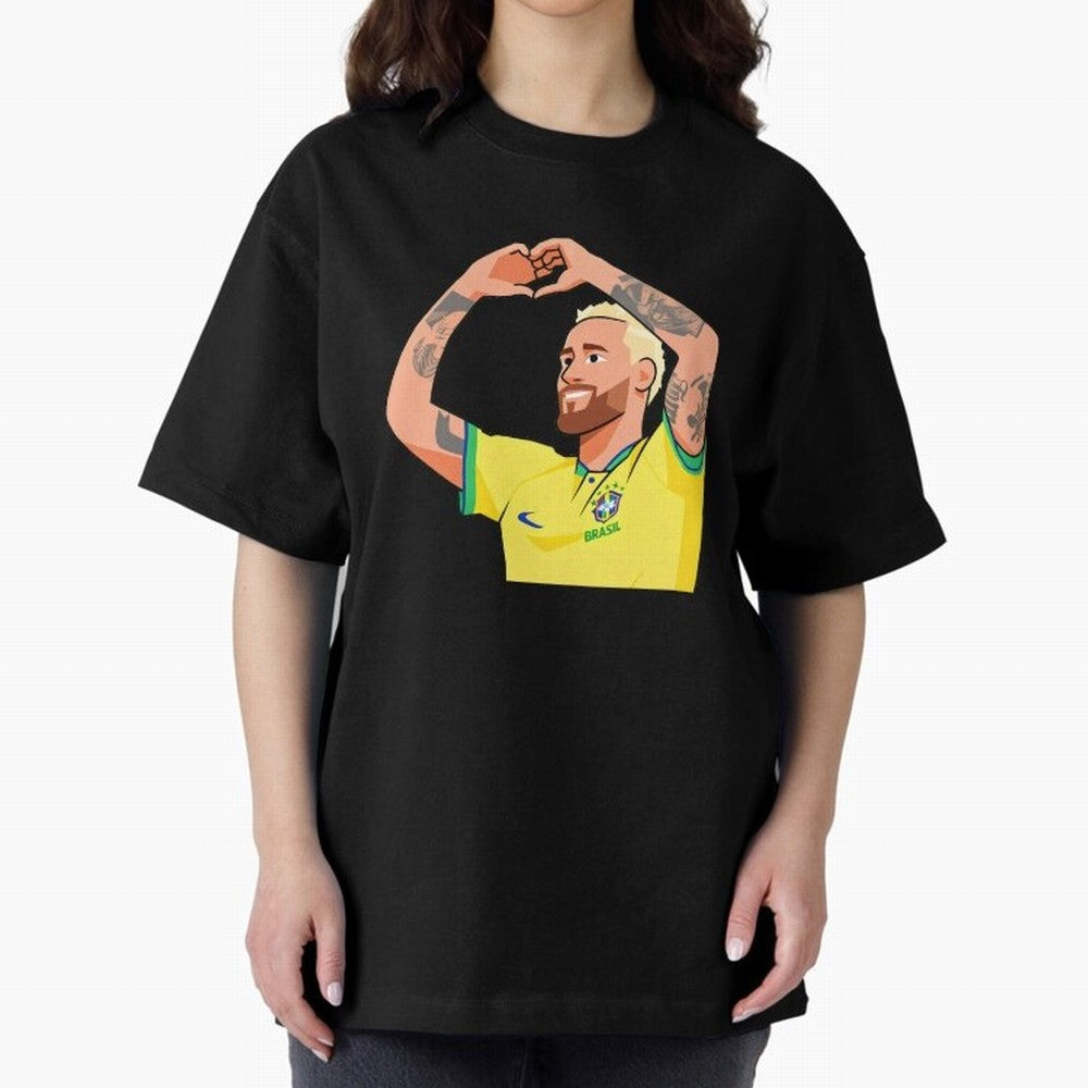 World Cup Neymar Oversized T-Shirt Fuel FIFA World Cup 2026 USA Canada Mexico Spirit, Celebrating France, Mbappe, Classic Soccer Heritage, Championship Pressure, Fan Loyalty and International Pride; Perfect for People Who Love Argentina, Brazil,