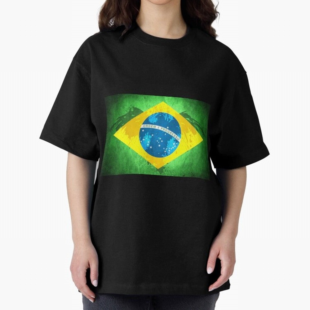 Brazil Oversized T-Shirt Carry Global Football Passion for FIFA World Cup 2026 USA Canada Mexico, Made for Haaland and Mbappe, Brazil, Portugal and Argentina, Soccer Culture, Superstar Moments, National Team Dreams and Competitive Fire; Perfect for