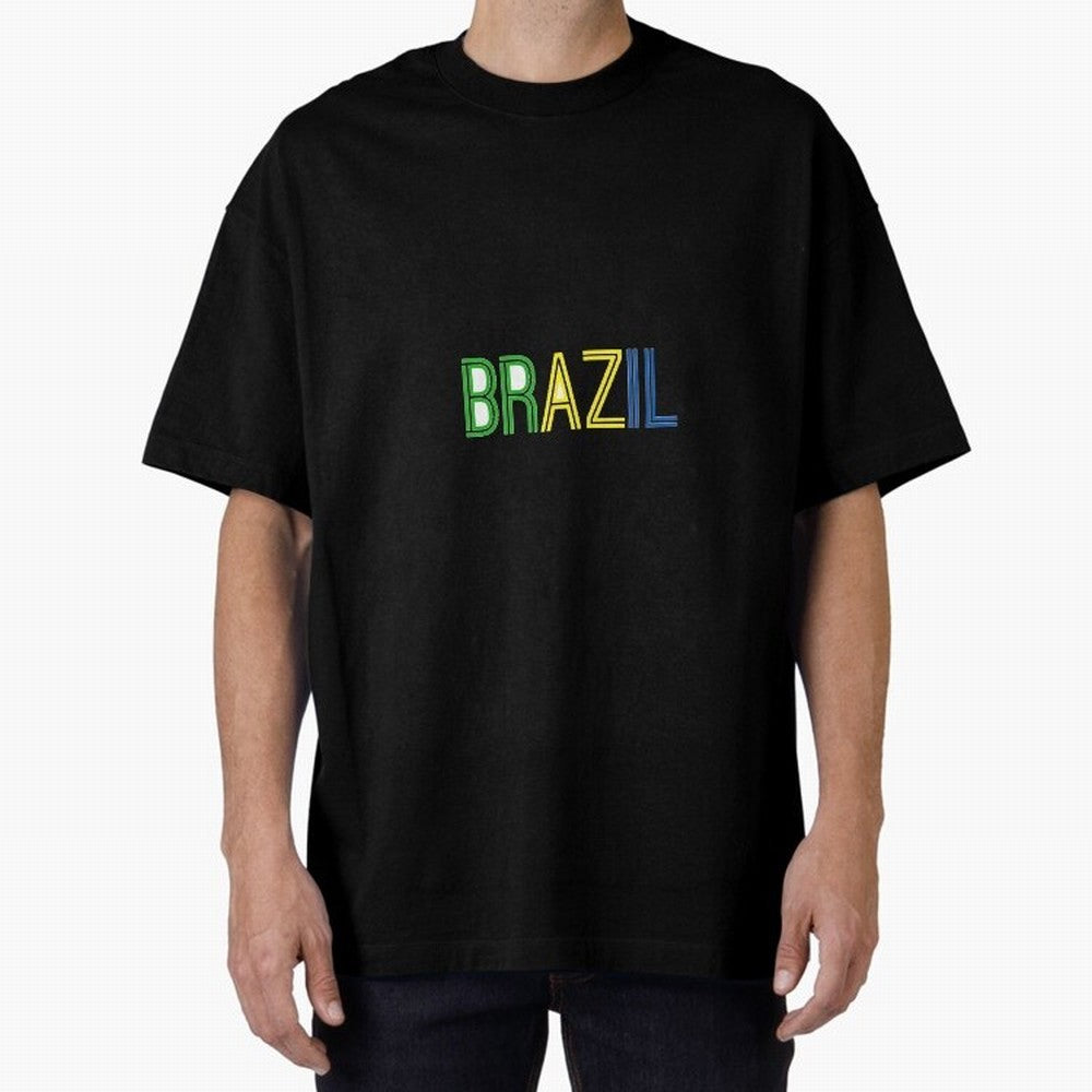 Simple Brazil Sticker Classic T-Shirt Fuel Your Fan Pride for Global Football Passion for FIFA World Cup 2026 Group Stage, Centered on Messi, Neymar and Mbappe, Germany, Stadium Memories, Football Loyalty, International Chants and Championship