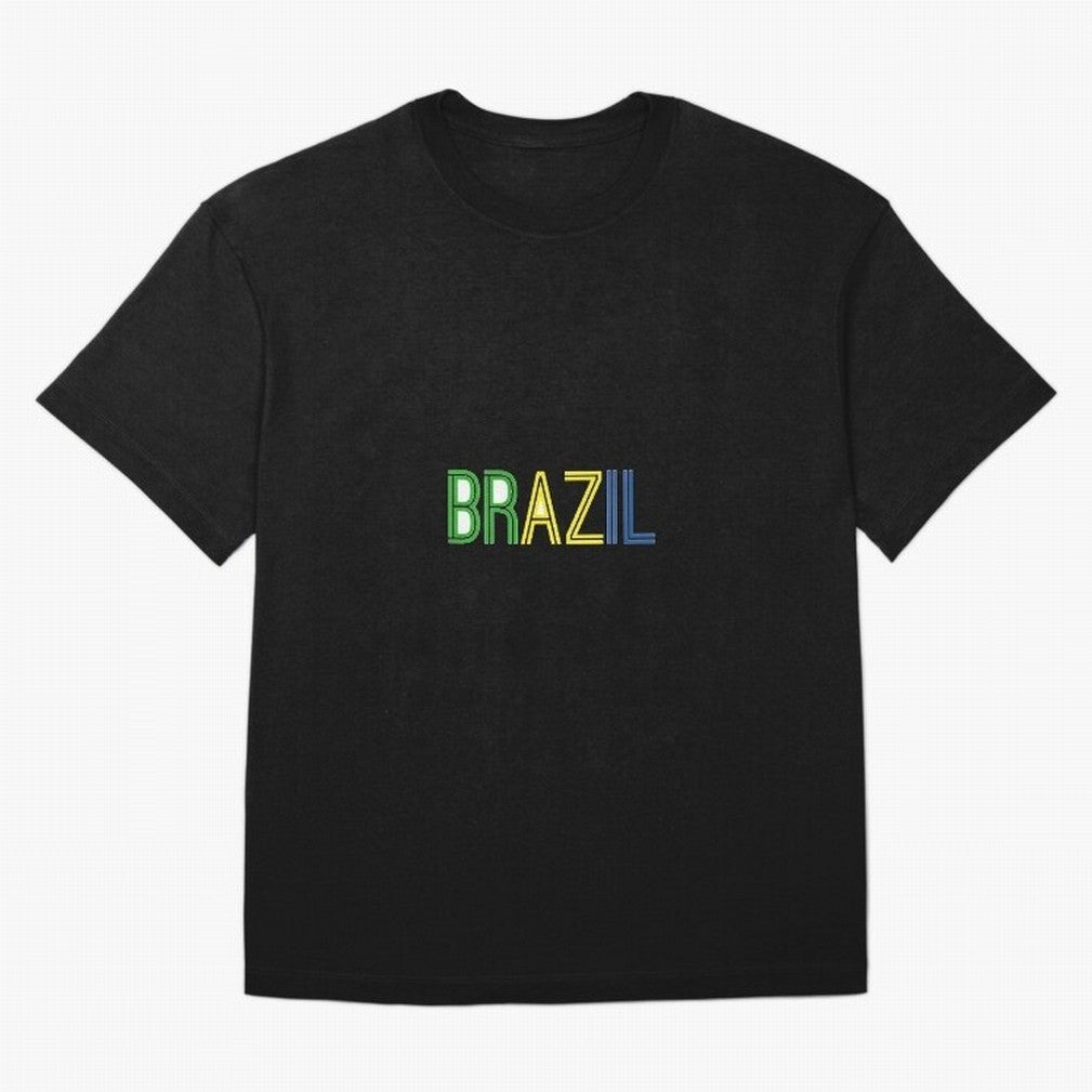 Simple Brazil Sticker Classic T-Shirt Fuel Your Fan Pride for Global Football Passion for FIFA World Cup 2026 Group Stage, Centered on Messi, Neymar and Mbappe, Germany, Stadium Memories, Football Loyalty, International Chants and Championship