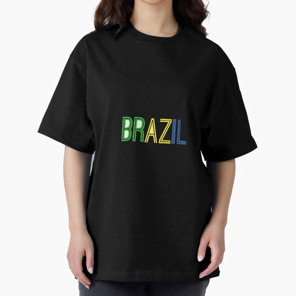 Simple Brazil Sticker Classic T-Shirt Fuel Your Fan Pride for Global Football Passion for FIFA World Cup 2026 Group Stage, Centered on Messi, Neymar and Mbappe, Germany, Stadium Memories, Football Loyalty, International Chants and Championship